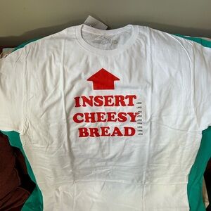 White T-Shirt with Red Graphic